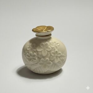 Vintage Lenox Perfume Bottle Romantic Gold Floral Vanity Decor